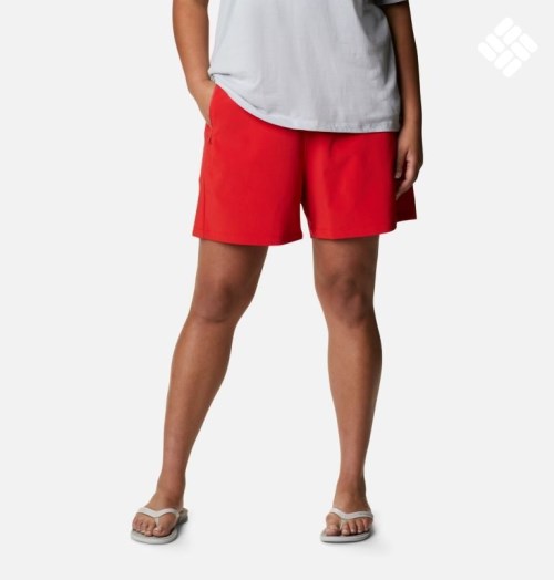 Women's Columbia PFG Tidal II Shorts Red | Plus Size CA-ZL481